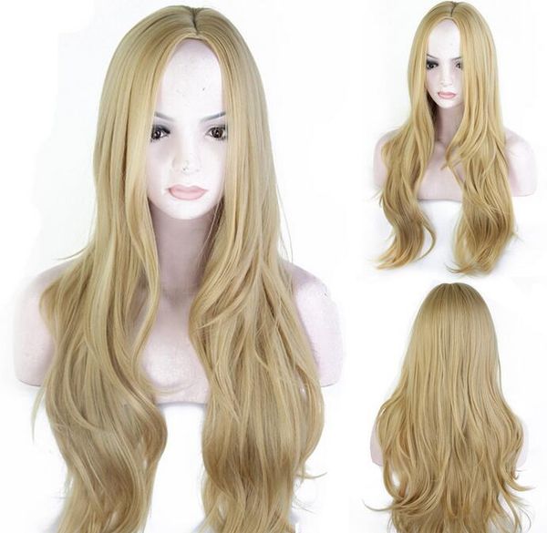 fashion women cosplay casual golden long hair cosplay curler wig, Black
fashion women cosplay casual golden long hair cosplay curler wig, Black
