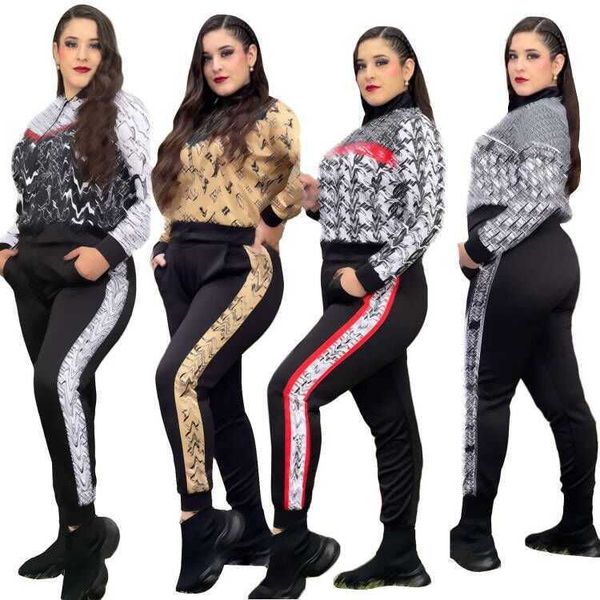 women's tracksuits luxury designer women long sleeve stand collar jackets pants leggings 2 piece set outfits sweatsuit, Gray
women's tracksuits luxury designer women long sleeve stand collar jackets pants leggings 2 piece set outfits sweatsuit, Gray