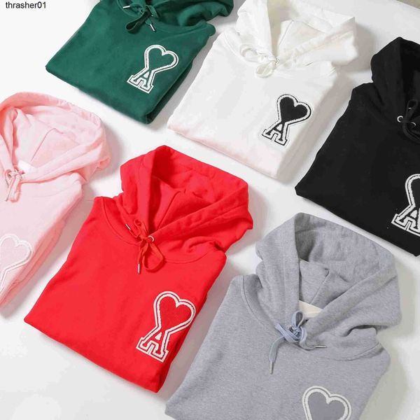 men's hoodies designer sweatshirts correct amis love embroidery medallion hoodie pullover male female lovers hoodie, Black
men's hoodies designer sweatshirts correct amis love embroidery medallion hoodie pullover male female lovers hoodie, Black