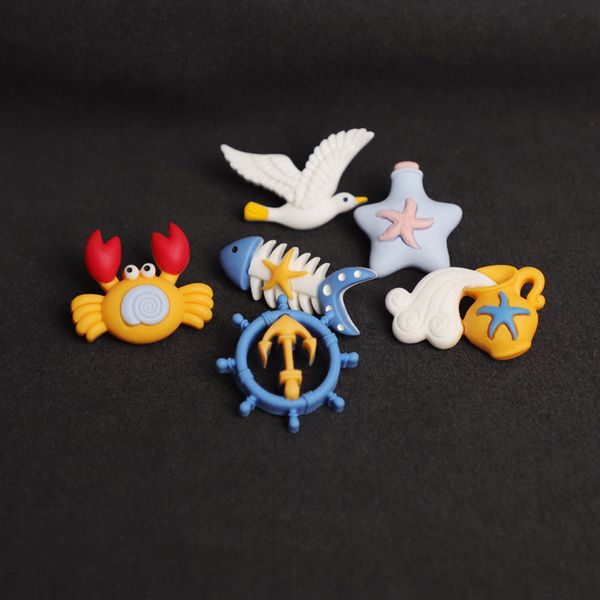 cartoon fresh ocean style brooches set 9pcs cute crab fish seagull starfish rudder resin badges for children lapel pin small jewelry christm, Gray
cartoon fresh ocean style brooches set 9pcs cute crab fish seagull starfish rudder resin badges for children lapel pin small jewelry christm, Gray