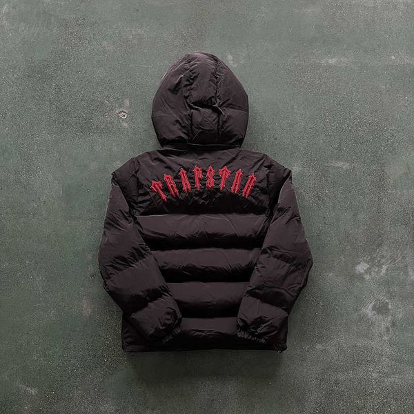 new winter warm london hoodie detachable hooded down jacket men women black red trapstar embroidered coat
new winter warm london hoodie detachable hooded down jacket men women black red trapstar embroidered coat