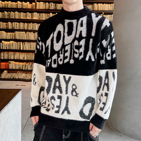 men's sweaters high neck knitted pullover mixed color turtleneck new arrivals male fashion casual slim solid stretch sweaters t221019, White;black
men's sweaters high neck knitted pullover mixed color turtleneck new arrivals male fashion casual slim solid stretch sweaters t221019, White;black
