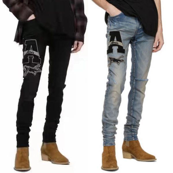 patches destroyed jeans damage hole wash pencil leg slim denim cotton men's nice quality2355, Blue
patches destroyed jeans damage hole wash pencil leg slim denim cotton men's nice quality2355, Blue