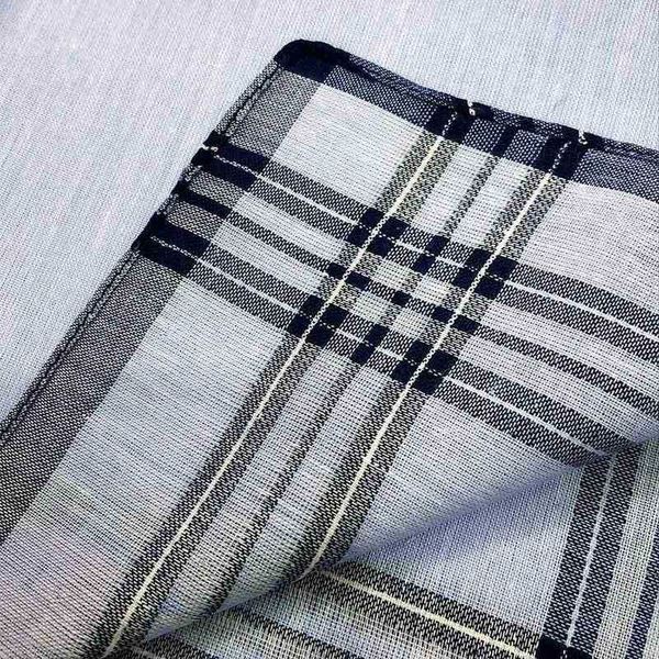 12x100 cotton plaid striped handkerchiefs vintage hanky square j220816, Blue;white
12x100 cotton plaid striped handkerchiefs vintage hanky square j220816, Blue;white