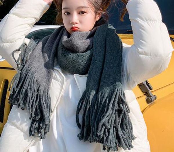 scarf women autumn and winter korean version thickened with double - sided stripes braid dual heat spell color cape, Blue;gray
scarf women autumn and winter korean version thickened with double - sided stripes braid dual heat spell color cape, Blue;gray