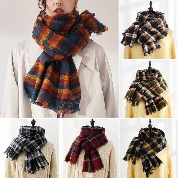 fashion women winter plaid scarf warm pashmina shawls girls necks wraps thicker soft scarves outdoor casual ladies scarfs, Blue;gray
fashion women winter plaid scarf warm pashmina shawls girls necks wraps thicker soft scarves outdoor casual ladies scarfs, Blue;gray