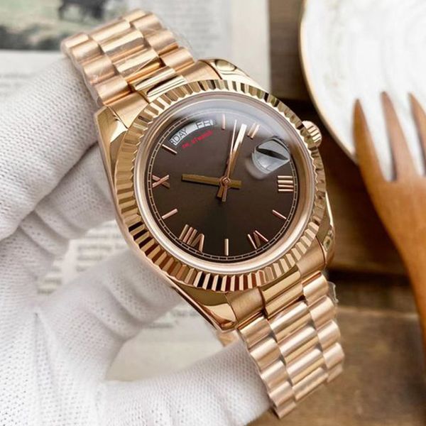 womens luxury watch montre de luxe president day date gold perpetual automatic movement watches girl 904l stainless steel woman, Slivery;brown
womens luxury watch montre de luxe president day date gold perpetual automatic movement watches girl 904l stainless steel woman, Slivery;brown