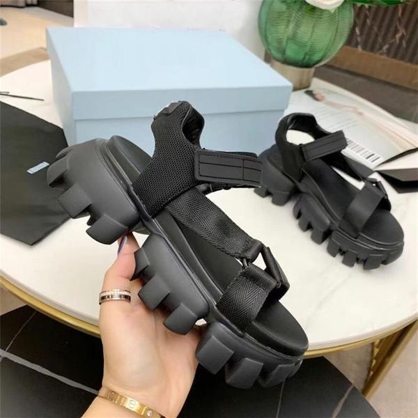 women new sandals cloudbust real leather slippers hook and loop fastener increase high platform sandal thunder thick bottom heels 233l, Black
women new sandals cloudbust real leather slippers hook and loop fastener increase high platform sandal thunder thick bottom heels 233l, Black