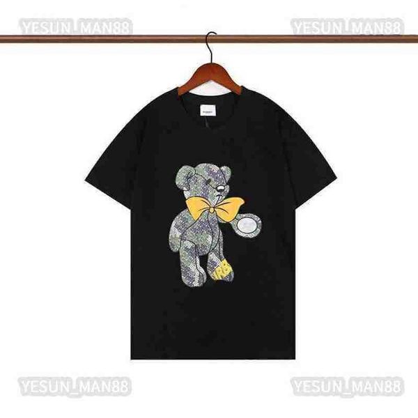 men's shirts designer luxury spring summer bbr bouguer bear printed shirt fashion mens and womens couple loose round collar tee burb, White;black
men's shirts designer luxury spring summer bbr bouguer bear printed shirt fashion mens and womens couple loose round collar tee burb, White;black