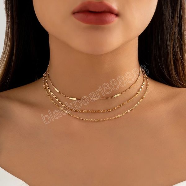 layered simple chain choker necklace for women trendy short necklace collar ladies fashion jewelry accessories on neck, Golden;silver
layered simple chain choker necklace for women trendy short necklace collar ladies fashion jewelry accessories on neck, Golden;silver