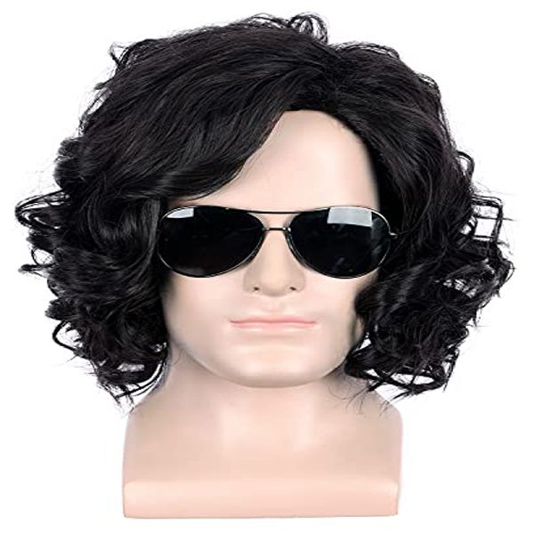 fashion new anime cosplay women's short curly natural black color men wig
fashion new anime cosplay women's short curly natural black color men wig