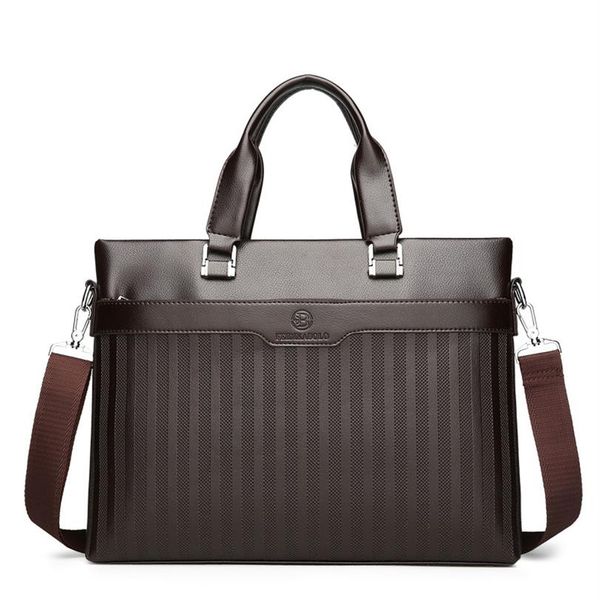 men's new pu stripe business wind soft wear-resistant leather shoulder bag black & brown 2529
men's new pu stripe business wind soft wear-resistant leather shoulder bag black & brown 2529
