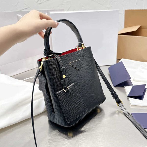 prabags shoulder bags designer bucket totes detachable shoulder strap handbag triangle sign crossbody brand hobo purse 221017