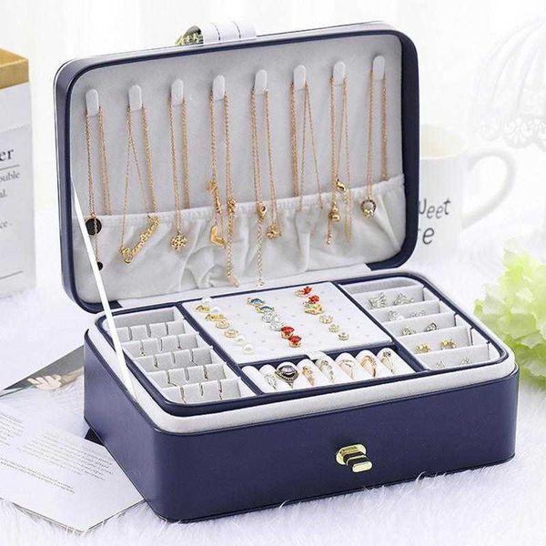 jewelry boxes box storage organizer simple double-layer travel leather portable display case earring ring necklace holder l221021, Black;white
jewelry boxes box storage organizer simple double-layer travel leather portable display case earring ring necklace holder l221021, Black;white