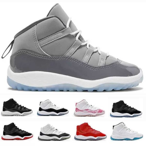 2022 jumpman 11 11s cool grey kids baketball shoes 2021 fashion designer big boys girls toddler sneakers children trainers size 28-35opce, Black
2022 jumpman 11 11s cool grey kids baketball shoes 2021 fashion designer big boys girls toddler sneakers children trainers size 28-35opce, Black