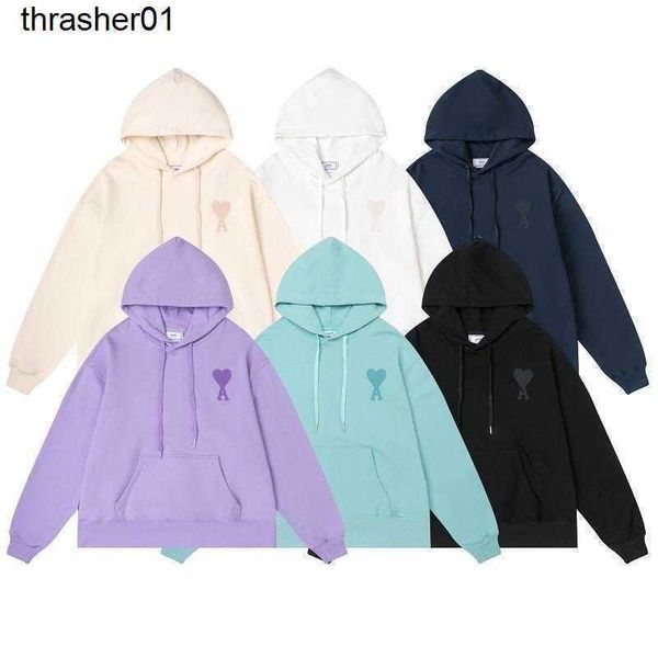 women's hoodies designer sweatshirts amis korean embroidery heart fashion streetwear hoodie, Black
women's hoodies designer sweatshirts amis korean embroidery heart fashion streetwear hoodie, Black