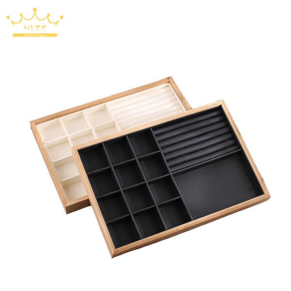 jewelry boxes pu leather bamboo display tray necklace bracelet bangle rings earrings organizer holder showcase l221021, Black;white
jewelry boxes pu leather bamboo display tray necklace bracelet bangle rings earrings organizer holder showcase l221021, Black;white