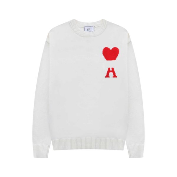 men's sweaters designer amis love classic jacquard embroidery round neck loose knit men women rs fashion 9ffv, White;black
men's sweaters designer amis love classic jacquard embroidery round neck loose knit men women rs fashion 9ffv, White;black