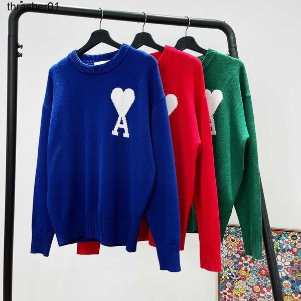 men's sweaters designer amis men's women's knitted sweater pure color loose long sleeve round neck pullover love embroidered, White;black
men's sweaters designer amis men's women's knitted sweater pure color loose long sleeve round neck pullover love embroidered, White;black