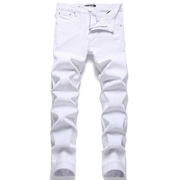 five bags of white men's mid-waisted jeans in solid color slight small feet sz3bp368jeans, Blue
five bags of white men's mid-waisted jeans in solid color slight small feet sz3bp368jeans, Blue