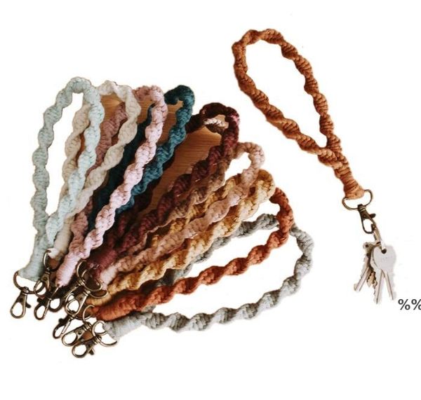 macrame wristlet keychains wrist lanyard strap keyring bracelet assorted color macrames braided key ring jnb16592, Silver
macrame wristlet keychains wrist lanyard strap keyring bracelet assorted color macrames braided key ring jnb16592, Silver