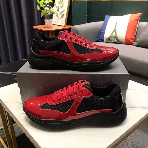 quality mens america's cup designer shoes patent leather and technical fabric luxury causal business sneakers, Black
quality mens america's cup designer shoes patent leather and technical fabric luxury causal business sneakers, Black