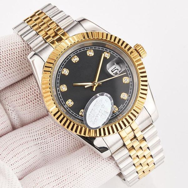 wristwatches watches for men gold automatic auto date watch 36/41mm stainless steel watchs sapphire crystal waterproof luminous folding buck, Slivery;brown
wristwatches watches for men gold automatic auto date watch 36/41mm stainless steel watchs sapphire crystal waterproof luminous folding buck, Slivery;brown