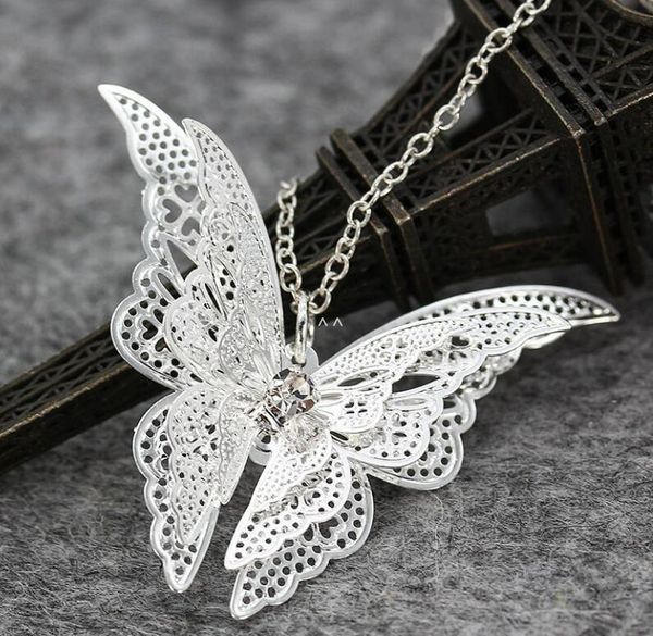 butterfly pendant charms necklace jewelry long link chain hallow fashion women girls rhinestone necklaces lsb16593, Silver
butterfly pendant charms necklace jewelry long link chain hallow fashion women girls rhinestone necklaces lsb16593, Silver