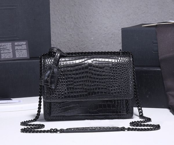 women leather luxurys designers bags alligator crocodile pattern fashion chains shoulder bag cross body handbags lady messenger wholesale
women leather luxurys designers bags alligator crocodile pattern fashion chains shoulder bag cross body handbags lady messenger wholesale