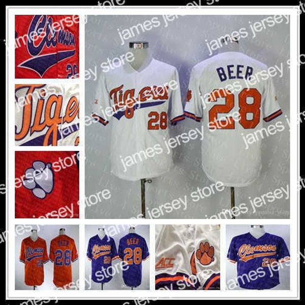 college baseball wears clemson tigers ncaa college baseball seth beer 28 home road away sewn jerseys wholesale all stitched sports shirts, Black
college baseball wears clemson tigers ncaa college baseball seth beer 28 home road away sewn jerseys wholesale all stitched sports shirts, Black