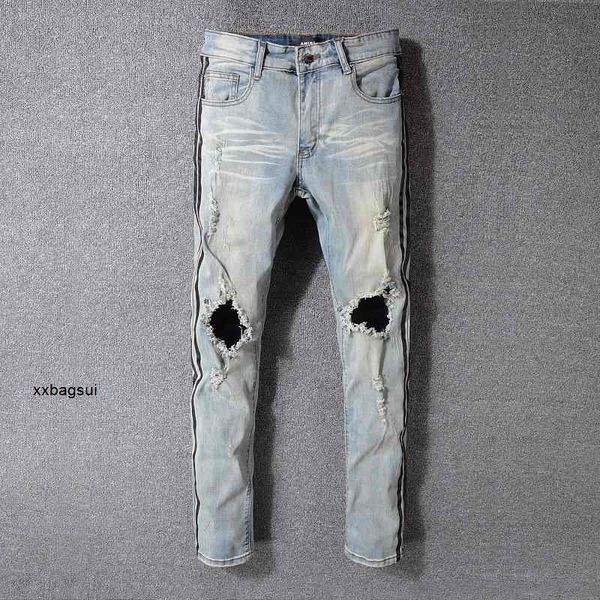amirs mens jeans designer summer new amirs slim fit small leg jeans men's knee hole beggars' pants light color social boys' p, Blue
amirs mens jeans designer summer new amirs slim fit small leg jeans men's knee hole beggars' pants light color social boys' p, Blue
