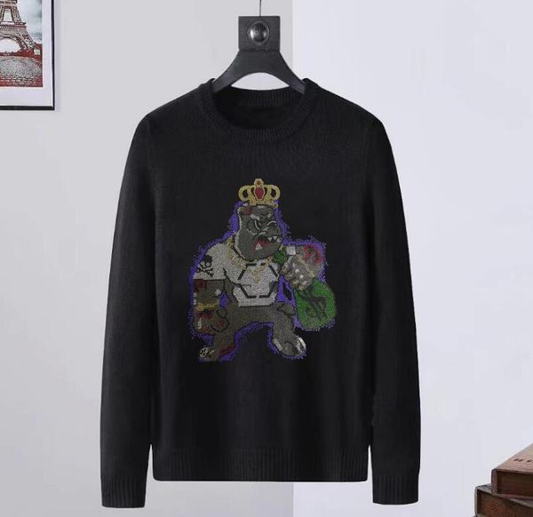 2023 designer rhinestone sweaters winter warm casual black thick, White;black
2023 designer rhinestone sweaters winter warm casual black thick, White;black