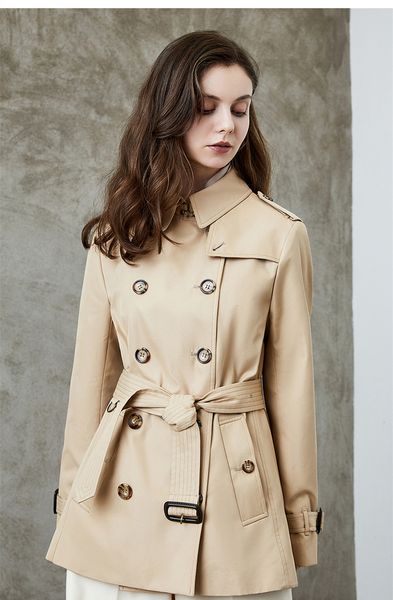 womens trench coat short khaki windbreaker high-end outerwear coats ashion casual designer windbreaker, Tan;black
womens trench coat short khaki windbreaker high-end outerwear coats ashion casual designer windbreaker, Tan;black