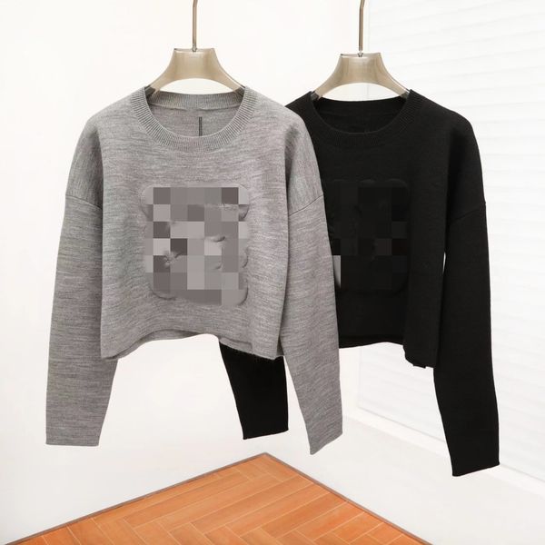 women's sweaters luxury designer design embossed jacquard sweater, White;black
women's sweaters luxury designer design embossed jacquard sweater, White;black
