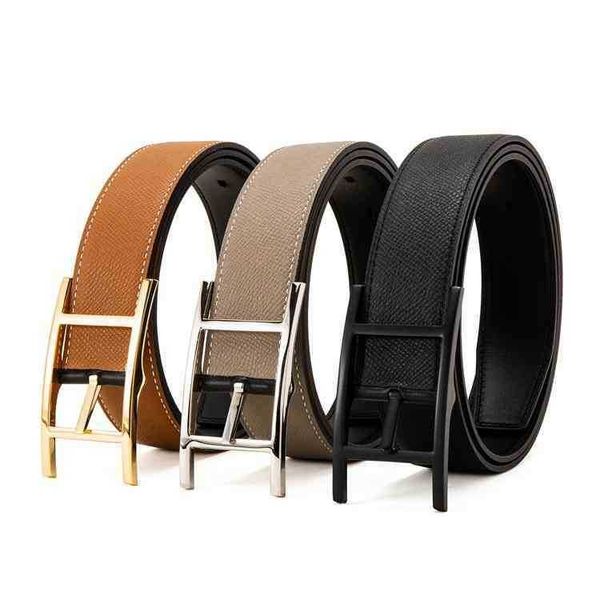 men's women's h- double-sided cowhide simple and versatile leather fashion 2022 new net red trouser belt h-pin buckle, Black;brown
men's women's h- double-sided cowhide simple and versatile leather fashion 2022 new net red trouser belt h-pin buckle, Black;brown