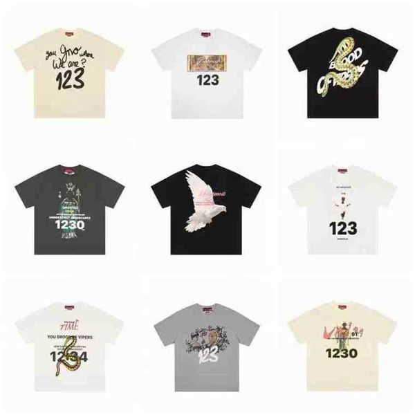 designer fashion brand mens and womens t shirt short sleeves portrait print loose summer high round collar american street tees, White;black
designer fashion brand mens and womens t shirt short sleeves portrait print loose summer high round collar american street tees, White;black