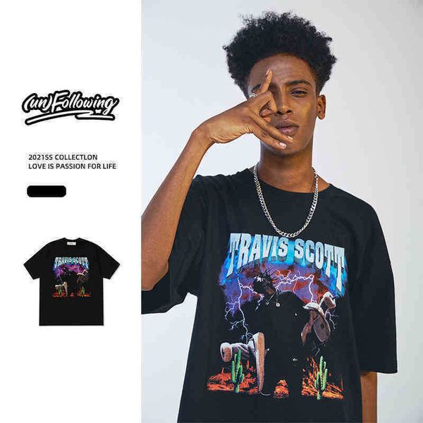 hip hop rapper oversize crew neck print high street loose cotton t-shirt for men and women, White;black
hip hop rapper oversize crew neck print high street loose cotton t-shirt for men and women, White;black