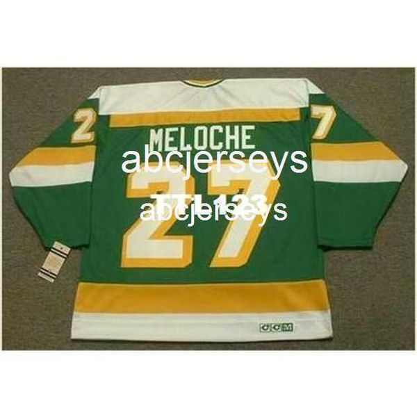 #27 gilles meloche minnesota north stars 1981 ccm vintage hockey jerseystitch any name number, Black
#27 gilles meloche minnesota north stars 1981 ccm vintage hockey jerseystitch any name number, Black