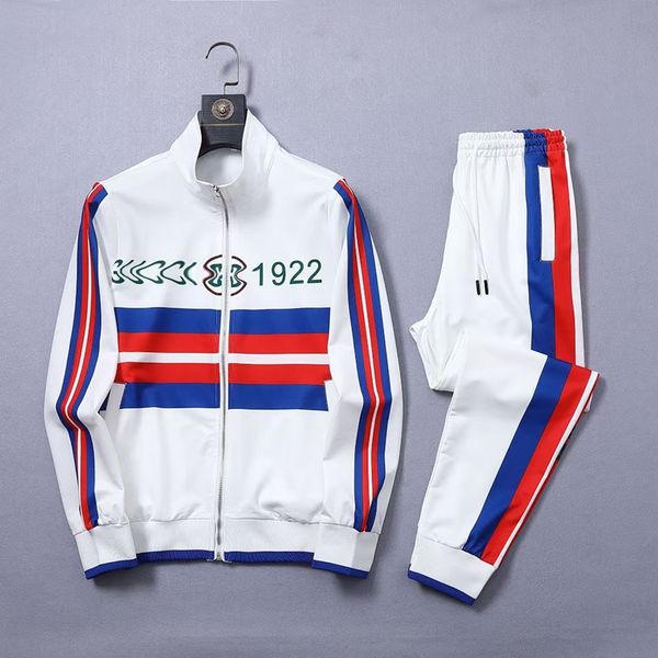 men women tracksuits two pieces set jacket pants with letters and strips printed w3a4, Gray
men women tracksuits two pieces set jacket pants with letters and strips printed w3a4, Gray