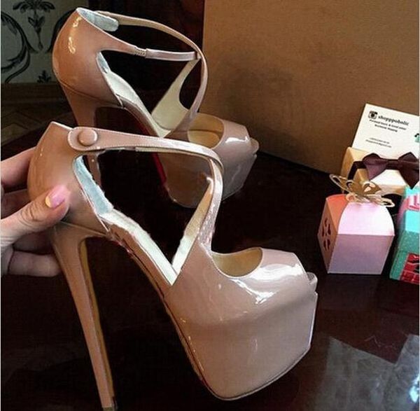 red-bottoms shoe christians luxury high heels platform sandals peep toe cross pumps patent leather shoes for woman customized with or zuh, Black
red-bottoms shoe christians luxury high heels platform sandals peep toe cross pumps patent leather shoes for woman customized with or zuh, Black