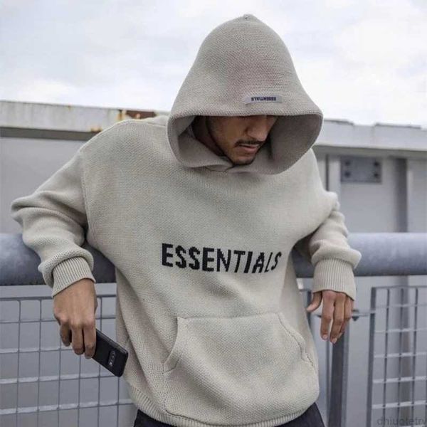 men's essential knitted hoodies vintage streetwear fashion pullovers thicken high street couples pullover sweaters men, White;black
men's essential knitted hoodies vintage streetwear fashion pullovers thicken high street couples pullover sweaters men, White;black