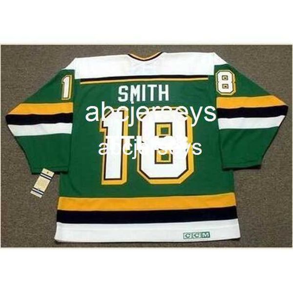 #18 bobby smith minnesota north stars 1990 ccm vintage home hockey jersey stitch any name number, Black
#18 bobby smith minnesota north stars 1990 ccm vintage home hockey jersey stitch any name number, Black