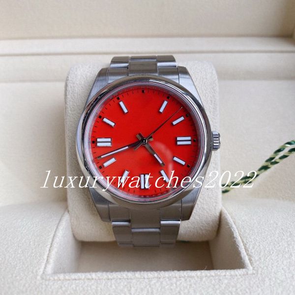 fashion men's watch automatic mechanical red dial 41mm sapphire glass 2813 movement stainless steel bracelet luminous mens surprise wri, Slivery;brown
fashion men's watch automatic mechanical red dial 41mm sapphire glass 2813 movement stainless steel bracelet luminous mens surprise wri, Slivery;brown