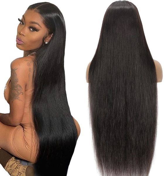 brazilian hair 13x4 lace frontal wig silky straight 10avirgin quality for american women, Black 
brazilian hair 13x4 lace frontal wig silky straight 10avirgin quality for american women, Black