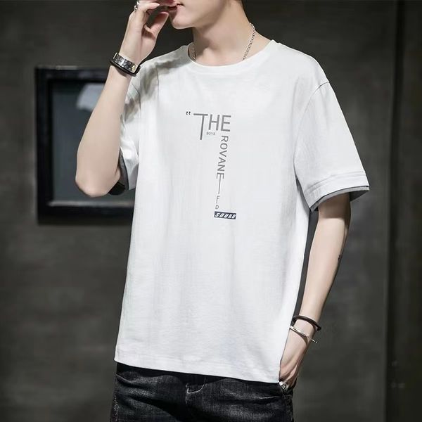 three men's t-shirts two fake shirts letter print round neck short sleeve casual t-shirt 100% cotton men's top, White;black
three men's t-shirts two fake shirts letter print round neck short sleeve casual t-shirt 100% cotton men's top, White;black