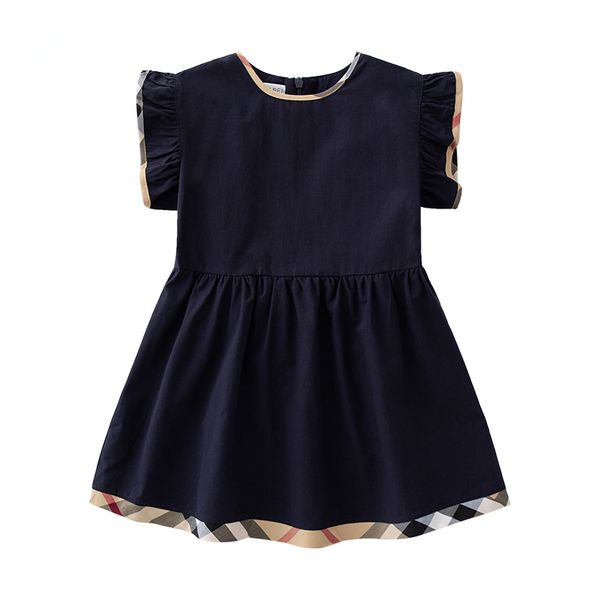 Cotton Girls Dresses Designers 2023 Simple Fashion Kids Casual Style Dresses Solid Color Summer Autumn Clothes for Children, Prussian blue 1
Cotton Girls Dresses Designers 2023 Simple Fashion Kids Casual Style Dresses Solid Color Summer Autumn Clothes for Children, Prussian blue 1