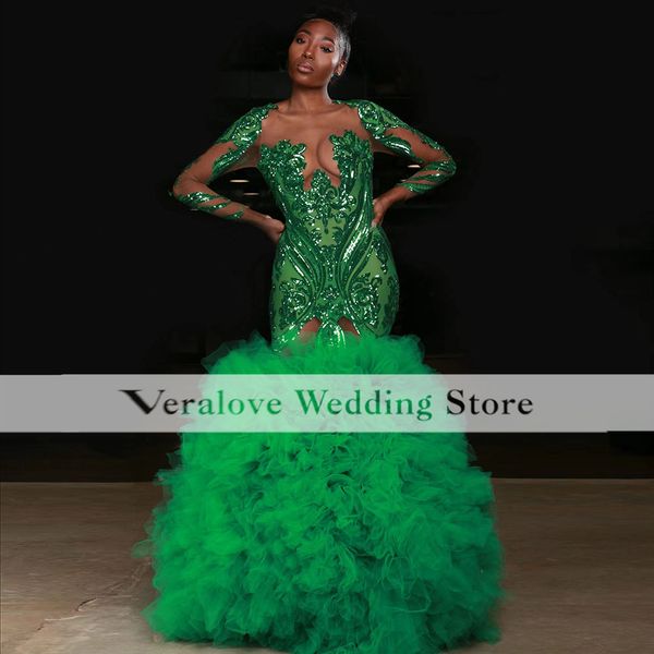 collection prom dress mermaid green long sleeves celebrity shinny evening dress for women ruffles cocktail party wear, Black
collection prom dress mermaid green long sleeves celebrity shinny evening dress for women ruffles cocktail party wear, Black