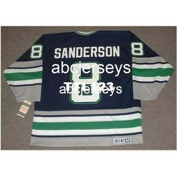 #8 geoff sanderson hartford whalers 1993 ccm vintage hockey jersey stitch any name number, Black
#8 geoff sanderson hartford whalers 1993 ccm vintage hockey jersey stitch any name number, Black