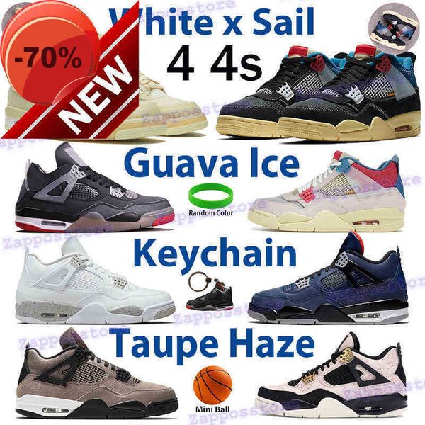 white x sail bred 4 4s men basektball shoes guava ice noir sports sneakers oreo lemon pink rasta taupe haze women trainers with keychain, Black
white x sail bred 4 4s men basektball shoes guava ice noir sports sneakers oreo lemon pink rasta taupe haze women trainers with keychain, Black
