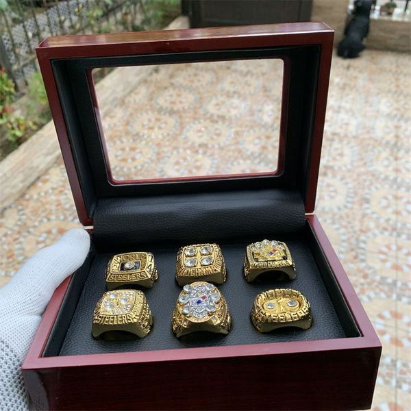championship ring 6pcs 1974 -2008 rings set with wooden box fan 18k gold plated for men gift wholesale, Silver
championship ring 6pcs 1974 -2008 rings set with wooden box fan 18k gold plated for men gift wholesale, Silver